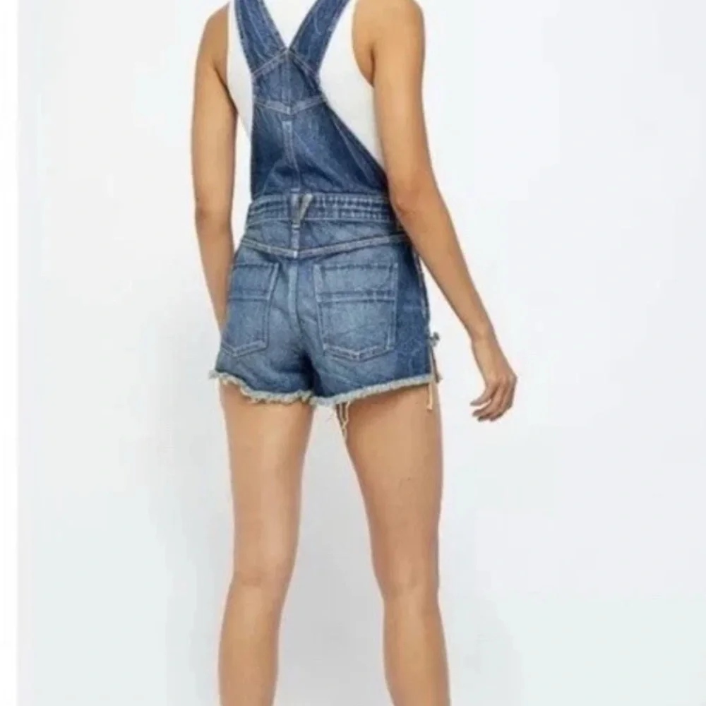 We The Free Blue Denim Overalls with Distressed Hem NWOT - Picture 4 of 7